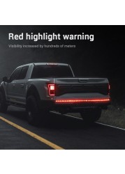 12V/24V Car LED Tailgate Light Strip Flexible Driving Turn Signal Light Bar Car Daytime Running Lights for SUV Jeep Pickup Truck