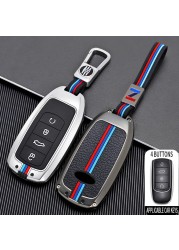 1x Zinc Alloy 4 Button Smart Car Key Case For Chery Tiggo 8 Pro Tiggo 8 Plus New 5plus 7pro Shell Key Bag Protector