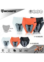 MCHMFG Motorcycle New LED Headlight Headlamp for KTM LDE for KTM EXC EXCF SX SXF XC XCF XCW XCFW 125 150 250 300 350 450 530