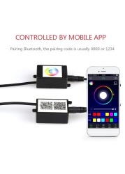 LED سيارة أضواء تحت الماء عن بعد/APP التحكم الهيكل أضواء النيون RGB شرائط مرنة جو مصباح نظام تحت الماء