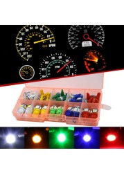 40pcs Car Instrument Lamp T5 T10 LED Car Dashboard Indicator Light LED 5050 Bulb SMD Car Atmosphere Ambient Interior Light 12V