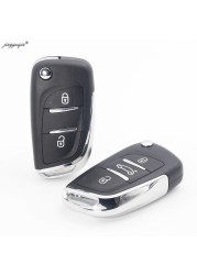 jingyuqin - Car Remote Key Case, Adjustable, For Peugeot 2/3, 307, 408, Citroen C2, C3, C4, C5, HU83/VA2, CE0536 Blade, 308 BTN