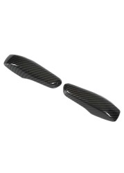 Inner Door Handle Trim Carbon Fiber Style Interior Door Handle Patch Replacement for Smart Fortwo W451 Facelift 2011-2014 for