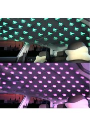 1x DJ RGB Night Car Lamp Ambient Light Colorful Music Led Indoor Party Atmosphere Dome Trunk Wall Welcome Lamp Light Projector