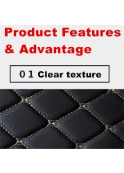 SJ 6 Colors Waterproof Car Trunk Mat Boot Tray Liner Rear Cargo Panel Fit For Infiniti QX70 (2013-14-2015-2016 Year)