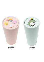 For Front Seat Washable Gift Desktop PVC Tidy Interior Accessories Car Waste Bin Cute Mini Decor With Cover Garbage Storage