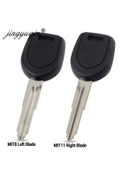 jingyuqin 10pcs MIT11 MIT8 Key Shell For Mitsubishi Colt Outlander Mirage Pajero Remote Key No Chip Left/Right Blade