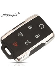 jingyuqin 3/4/5/6BTN Keyless Entry Case For GMC Yukon XL Chevrolet Tahoe Suburban Sierra Silverado Remote Key Case