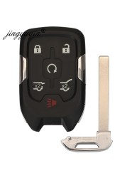 jingyuqin Smart Keyless Fob Shell For Chevrolet Tahoe Silverado Suburban Tahoe GMC Sierra Acadia Terrain Yukon Remote Key Case