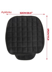 Car Seat Cover Front Rear Flocking Cloth Cushion Non Slide Winter Auto Protector Mat Cushion Keep Warm Universal Fit Truck Suv Van