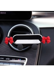 Cute Universal Car Phone Holder Air Conditioning Air Outlet Decoration Air Freshener Car Perfume Ladies Auto Interior Accessories