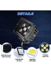 Luyoo 3 Inch LED Work Light/Light Bar Offroad 12V 24V Led Work Blocks Lamp Spot Beam Led Headlights Tracking For SUV Cars 4x4 ATV UTV