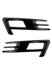 For Golf 7 MK7 2013-2017 Gloss Black Car Bumper Grille Fog Lights Cover Trim