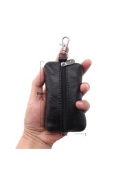 Car Keychain Leather Carabiner Key Holder Outdoor Tools Key Organizer Zipper Bag Keyring Outdoor Camping Equipment