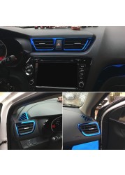 5pcs/set car styling, car air vent cover trim decoration frame fit for Kia Rio 3 K2 2011-2014 2015 2016car accessories