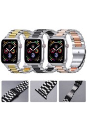 Metal Strap for Apple Watch Band 44mm 42mm 40mm 38mm 41 45mm Stainless Steel Bracelet for iWatch 7 6 SE 5 4 3 Series Accessories