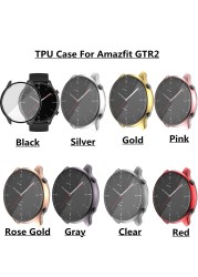 حافظة لهاتف Amazfit Gtr2 حافظة حماية كاملة من السيليكون الناعم حافظة لهاتف شاومي Huami Amazfit Gtr2 ملحقات ساعة