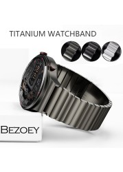 22mm Titanium Watch Strap For Samsung Galaxy 3 45mm 46mm Gear S3 Metal Strap For Huawei Watch GT2 Quick Release Stainless Steel