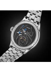 Aesop manual tourbillon mechanical watch for men sapphire waterproof flying tourbillon montre mens watch luxury steel belt