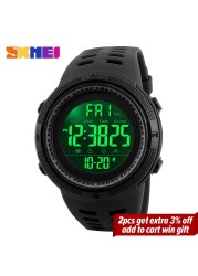 SKMEI Fashion Outdoor Sports Watch Men Multifunction Watches Alarm Clock Chrono 5Bar Waterproof Digital Watch reloj hombre 1251