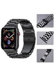 Metal strap compatible for apple watch 44mm 42mm 40mm 38mm men/women replacement stainless steel strap for iwatch 6 5 4 3 2 1 SE