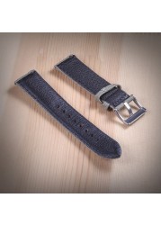 Hemsut - Canvas watch straps, nylon watch straps, green quality, quick release, steel buckle 18mm 20mm 22mm 24mm