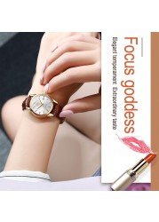 OLEVS-Women's Quartz Watches Casual Fashion Brown Leather Luminous Water Resistant Ladies Wrist Watch