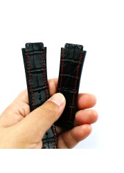 Watch Accessories Men 19mm x 25mm Leather Strap For Hublot Fashion Business Series 22mm Buckle Ladies Rubber Sport Strap