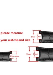 Eedulederen horlogeband voor GC polsband, 22*13mm, 20*11mm, toothed bar with stainless steel backing