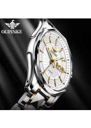 OUPINKE Automatic Watch Men Luxury Brand Men Watches Casual Business Expensive Sapphire Glass Waterproof Mechanical Wrist Watch