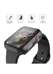 360 Full Bumper Glass Screen Protector Case Cover For Apple Watch Series 7 6 5 4 3 2 1 SE Applewatch IWatch 41mm 45mm 44mm 42mm