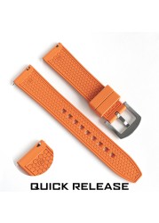 SISTERN 20mm FKM Silicone Rubber Strap Replacement Wristband for SKX007 SBDX Turtle Watchband Sumo PROSPEX Diver Watch