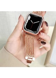 dress bracelet for apple watch band 40mm 41mm 38mm 45mm 44mm 42mm 38mm metal watchband bracelet iWatch series 3 4 5 6 se 7 strap