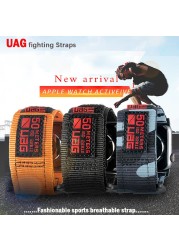 UAG Strap for Apple Watch Band 44mm 40mm Korea 42mm 38mm Nylon Wristband Charms Loop Bracelet iWatch Series 7 6 5 4 Se 41/45mm