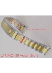 20mm BLIGER High Quality Stainless Steel Watch Band Band Deployment Clasp Fit 40mm Golden Watchband