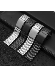 New arrivals high quality 316 stainless steel strap for DZ wacth strap fit big dial watch men watchband 24mm 26mm 28mm 30mm