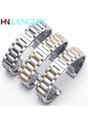 Watch band for Longines Watchband Stainless Steel Bracelet Original Master Crescent 12/13/14/15/16/17/18/19/20/21/22mm strap