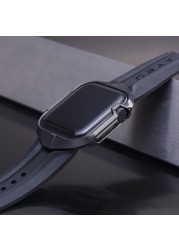 Metal Watch Case For Apple Watch 42mm 44mm Watch TPU Cover For iWatch Series 4 5 6 Replacement Accessories With Box