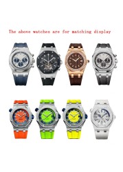 Watch accessories 28mm suitable for AP strap high-end camouflage silicone strap pin buckle men waterproof sports rubber strap