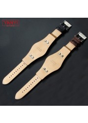 Genuine leather men's watch band, 22mm strap with engraving mat CH2891 CH3051 CH2564 CH2565