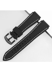 Waterproof Rubber Strap Pin Buckle Men's Bracelet Replacement Casio AE1200 MRW200H Convex Silicone Watchband 18mm 20mm