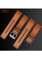 Genuine leather bracelet for diesel DZ7406 DZ7408 DZ4476 DZ4343 watch strap brown watchband 22mm 24 26mm retro wrist band