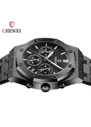 CHENXI Fashion Business Men Watches Top Brand Luxury Quartz Watch Men Stainless Steel Waterproof Wristwatch Relogio Masculino