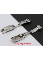 9mm stainless steel buckle silver rose gold black for role buckle oyster lock for Daytona Submarine GMT role easy adjust clasp