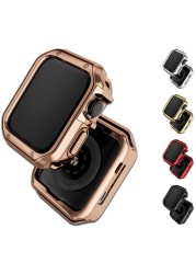 Top watch case for Apple Watch SE 38mm 42mm shell plating hard PC protective case for Apple Watch Series 7 6 5 4 iWatch 40mm 44mm