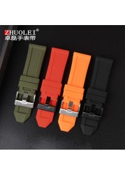 High quality silicone rubber watch band suitable for diesel dz4318/4323/4283/7315/4427 men waterproof soft big strap 24mm26mm