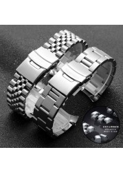 Watch Band For SEIKO 5 SRPD63K1 SKX007 009 175 173 Stainless Steel Watch Chain Watch Accessories Watch Band Watch Chain