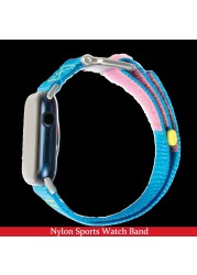 Nylon watch strap for apple watch 7 6/se/5/4/3/2/1 band active le strap for iwatch 44mm 42mm sport wristband for iwatch 7 41 45mm