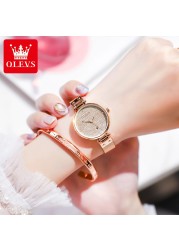 Women Watch 1 Bracelet Set Japan Quartz Movement Waterproof Ladies Wristwatch Stainless Steel Band Classic Watches for Women Wom