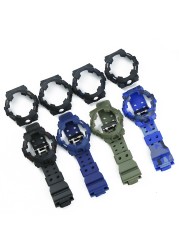 Camo Resin Strap Case Men Watch Accessories for Casio G-SHOCK GA700 GA735 Sports Waterproof Rubber Strap Ladies Watch Band